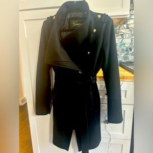 Guess peacoat with gold buttons. Size Lg